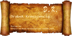 Drabek Kreszcencia névjegykártya